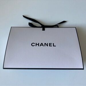 Chanel Origami Small White Paper Gift Bag Box with Ties